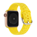 Bracelet de montre en silicone ajouré pour Apple Watch Series, 7 41mm / 6&SE&5&4 40mm / 3&2&1 38mm, 7 45mm / 6&SE&5&4 44mm / 3&2&1 42mm