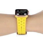 Bracelet de montre en silicone ajouré pour Apple Watch Series, 7 41mm / 6&SE&5&4 40mm / 3&2&1 38mm, 7 45mm / 6&SE&5&4 44mm / 3&2&1 42mm