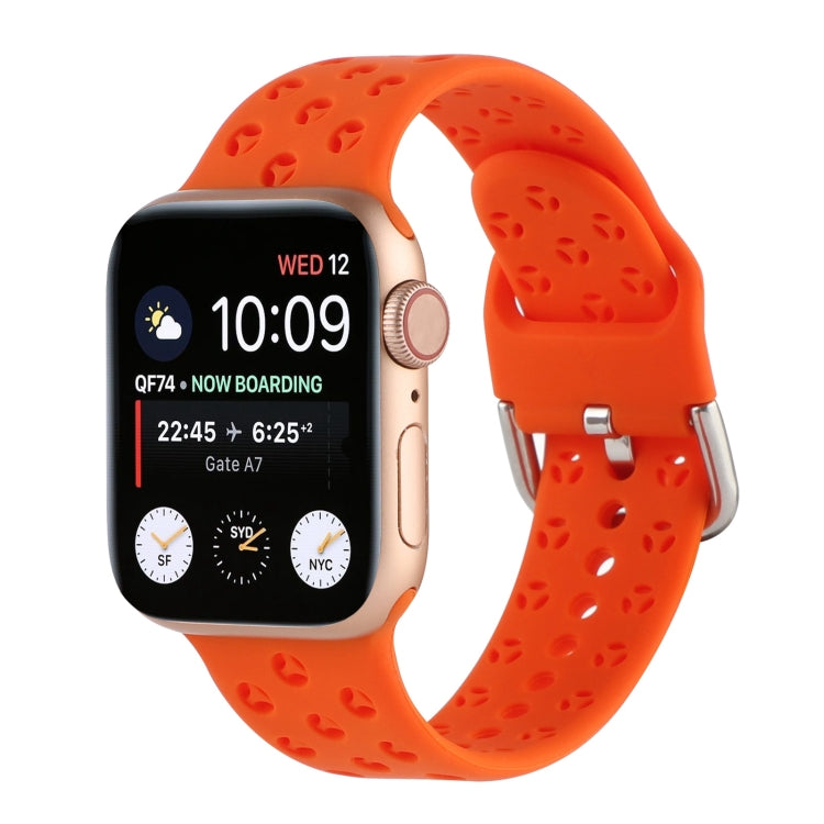 Bracelet de montre en silicone ajouré pour Apple Watch Series, 7 41mm / 6&SE&5&4 40mm / 3&2&1 38mm, 7 45mm / 6&SE&5&4 44mm / 3&2&1 42mm