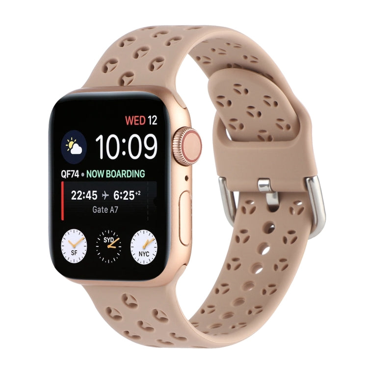 Bracelet de montre en silicone ajouré pour Apple Watch Series, 7 41mm / 6&SE&5&4 40mm / 3&2&1 38mm, 7 45mm / 6&SE&5&4 44mm / 3&2&1 42mm