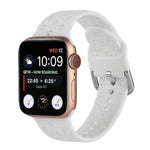 Bracelet de montre en silicone ajouré pour Apple Watch Series, 7 41mm / 6&SE&5&4 40mm / 3&2&1 38mm, 7 45mm / 6&SE&5&4 44mm / 3&2&1 42mm