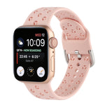 Bracelet de montre en silicone ajouré pour Apple Watch Series, 7 41mm / 6&SE&5&4 40mm / 3&2&1 38mm, 7 45mm / 6&SE&5&4 44mm / 3&2&1 42mm