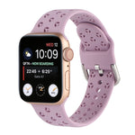 Bracelet de montre en silicone ajouré pour Apple Watch Series, 7 41mm / 6&SE&5&4 40mm / 3&2&1 38mm, 7 45mm / 6&SE&5&4 44mm / 3&2&1 42mm