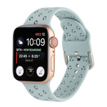 Bracelet de montre en silicone ajouré pour Apple Watch Series, 7 41mm / 6&SE&5&4 40mm / 3&2&1 38mm, 7 45mm / 6&SE&5&4 44mm / 3&2&1 42mm