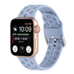 Bracelet de montre en silicone ajouré pour Apple Watch Series, 7 41mm / 6&SE&5&4 40mm / 3&2&1 38mm, 7 45mm / 6&SE&5&4 44mm / 3&2&1 42mm