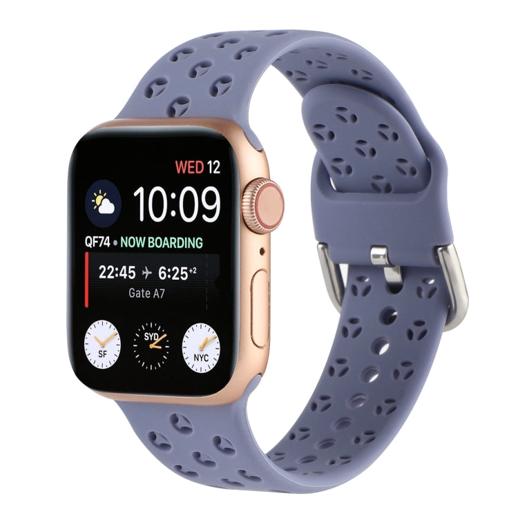 Bracelet de montre en silicone ajouré pour Apple Watch Series, 7 41mm / 6&SE&5&4 40mm / 3&2&1 38mm, 7 45mm / 6&SE&5&4 44mm / 3&2&1 42mm