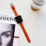 Bracelet de montre en cuir pour Apple Watch Series, 7 41mm / 6&SE&5&4 40mm / 3&2&1 38mm, 7 45mm / 6&SE&5&4 44mm / 3&2&1 42mm