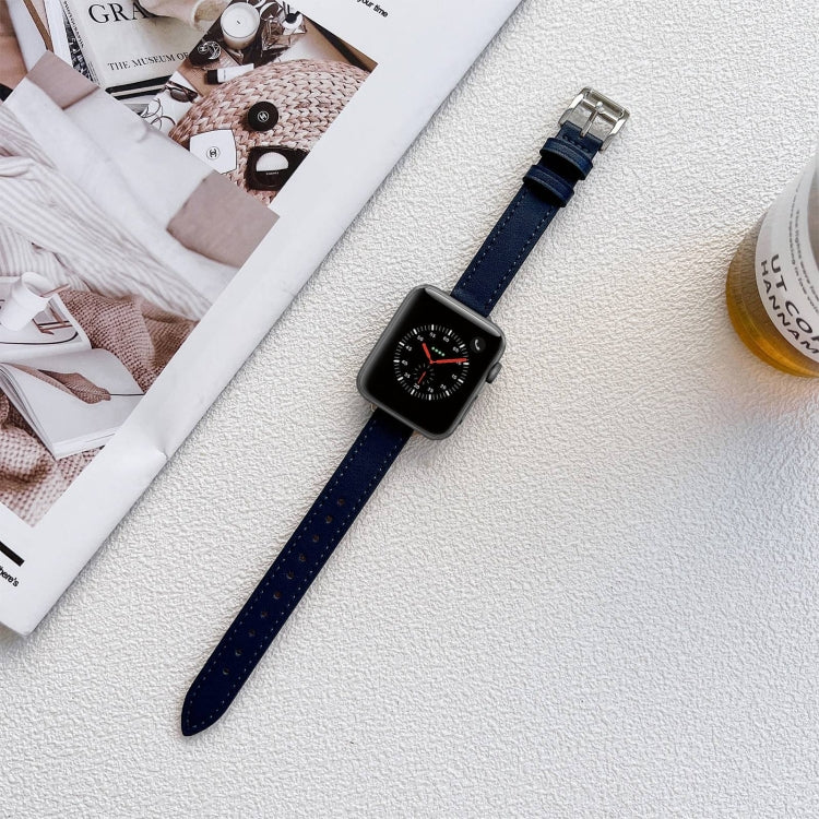 Bracelet de montre en cuir pour Apple Watch Series, 7 41mm / 6&SE&5&4 40mm / 3&2&1 38mm, 7 45mm / 6&SE&5&4 44mm / 3&2&1 42mm