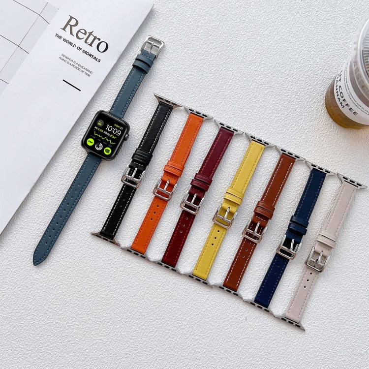 Bracelet de montre en cuir pour Apple Watch Series, 7 41mm / 6&SE&5&4 40mm / 3&2&1 38mm, 7 45mm / 6&SE&5&4 44mm / 3&2&1 42mm