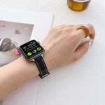 Bracelet de montre en cuir pour Apple Watch Series, 7 41mm / 6&SE&5&4 40mm / 3&2&1 38mm, 7 45mm / 6&SE&5&4 44mm / 3&2&1 42mm