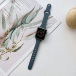 Bracelet de montre en cuir texturé plat pour Apple Watch Series, 7 41mm / 6&SE&5&4 40mm / 3&2&1 38mm, 7 45mm / 6&SE&5&4 44mm / 3&2&1 42mm