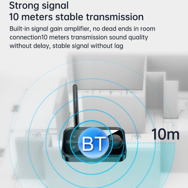 Adaptateur audio Bluetooth 5.0 fibre optique 3 en 1 C41 Récepteur émetteur avec écran LCD, C41