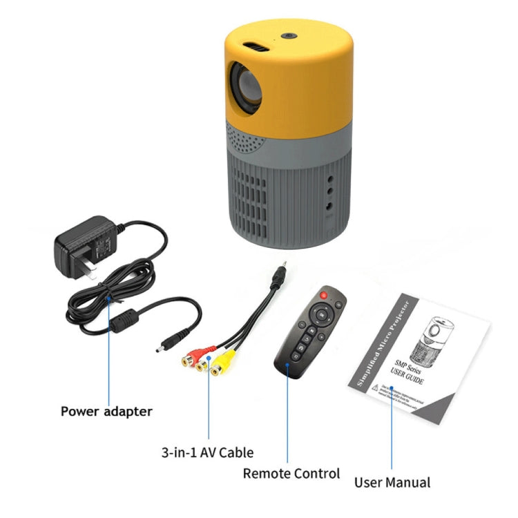 Projecteur mini LED T400 3000 lumens écran 100 pouces, édition de base, prise EU, édition de base, prise US, édition de base, prise UK, édition de base, prise AU