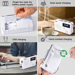 Radio AM/FM solaire bi-bande RD-638T avec lampe torche et fonction dynamo