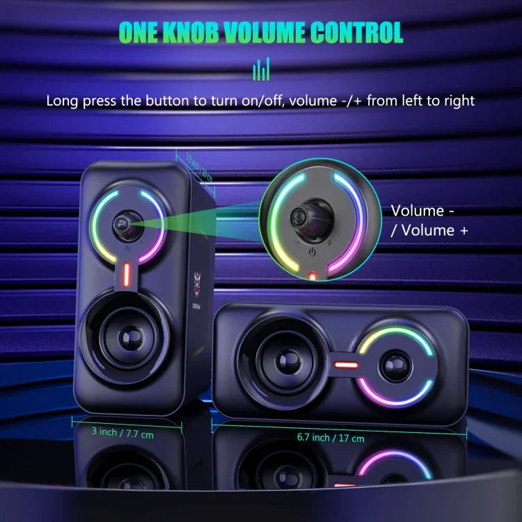 ONIKUMA L6 Audio Ordinateur avec Éclairage RGB et Fonction Bluetooth, L6