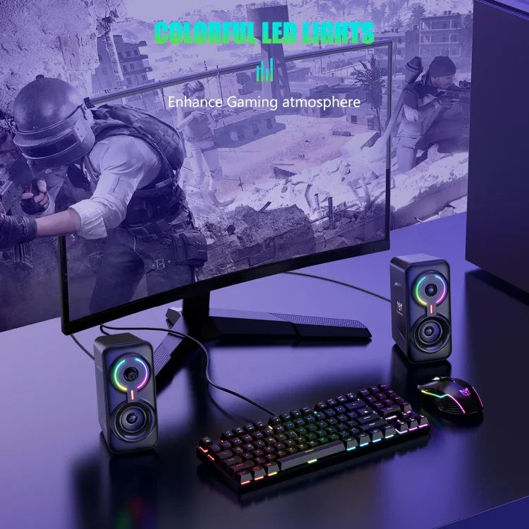 ONIKUMA L6 Audio Ordinateur avec Éclairage RGB et Fonction Bluetooth, L6