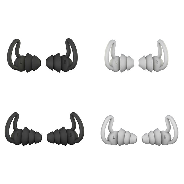 iMeBoBo A1 Bouchons d'oreille en silicone nano anti-bruit pour le sommeil version aileron de requin, deux couches, trois couches