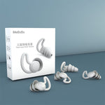 iMeBoBo A1 Bouchons d'oreille en silicone nano anti-bruit pour le sommeil version aileron de requin, deux couches, trois couches