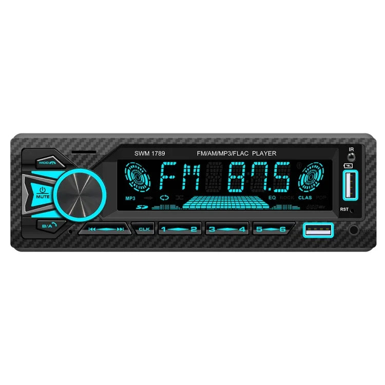 Récepteur radio de voiture SWM-1789 Bluetooth 5.1 Lecteur MP3 avec télécommande, SWM-1789