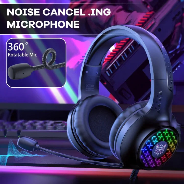 Casque de jeu filaire ONIKUMA X7 Pro USB + 3,5 mm avec éclairage RGB, X7 Pro