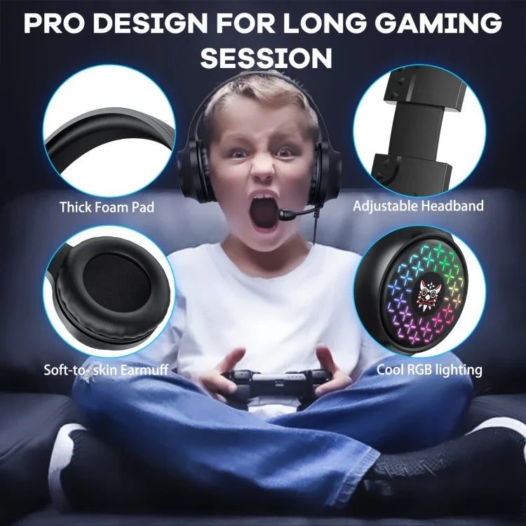 Casque de jeu filaire ONIKUMA X7 Pro USB + 3,5 mm avec éclairage RGB, X7 Pro