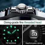 Montre étanche à quartz lumineuse pour homme OLEVS 5885, modèles EDA00268001A à EDA00268001E