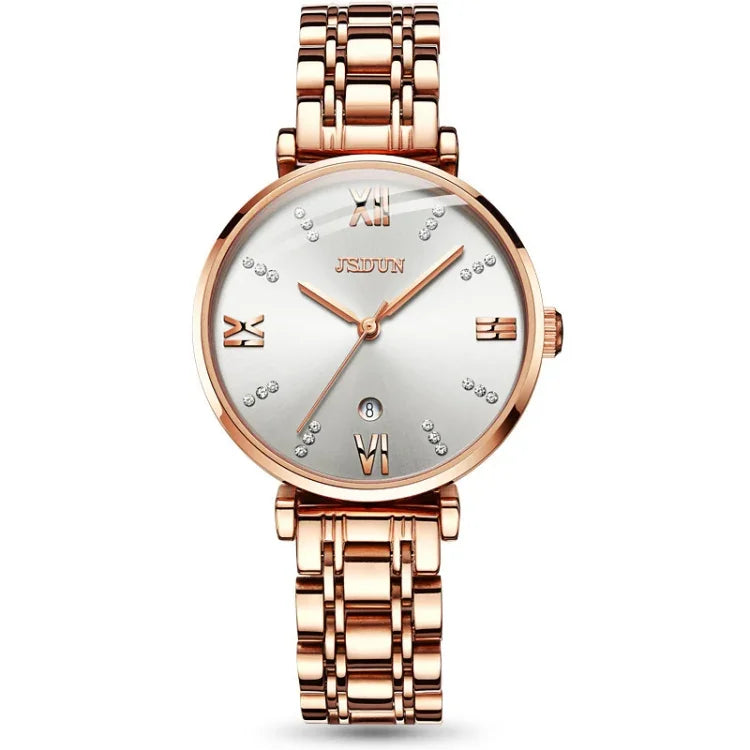 JIN SHI DUN 6533 Montre Femme Mode Étanche Ultra-fine Quartz