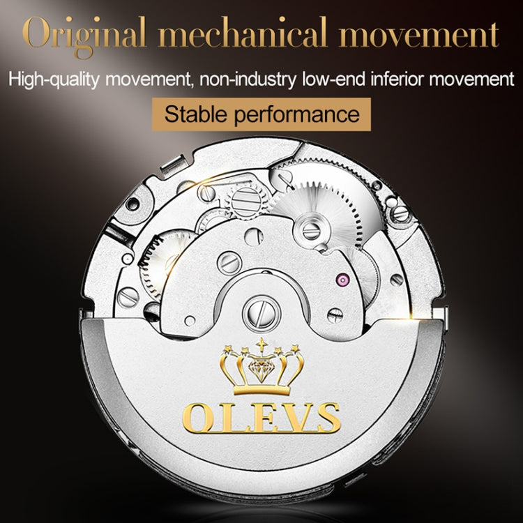 Montre mécanique automatique étanche à grand volant multifonction pour homme OLEVS 6607