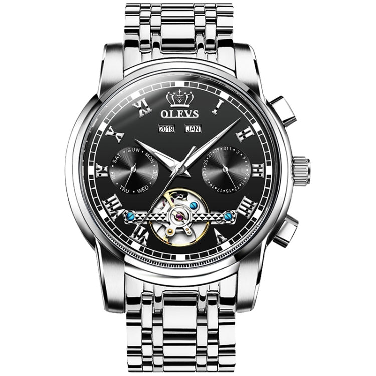 Montre mécanique automatique étanche à grand volant multifonction pour homme OLEVS 6607