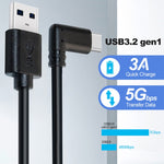 Câble de liaison VR coudé simple USB 3.2 Gen1 Type-C vers USB 3.2 Gen1 Type-C pour Oculus Quest 1 / 2, 3 m coude simple
