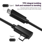 Câble de liaison VR coudé simple USB 3.2 Gen1 Type-C vers USB 3.2 Gen1 Type-C pour Oculus Quest 1 / 2, 3 m coude simple