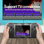 Console de jeux portable classique S8 avec écran de 3 pouces et 520 jeux intégrés, disponible en vert armée, noir et bleu.