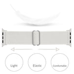 Bracelet de montre en nylon polyester pour Apple Watch Series, 7 41 mm / 6&SE&5&4 40 mm / 3&2&1 38 mm, 7 45 mm / 6&SE&5&4 44 mm / 3&2&1 42 mm
