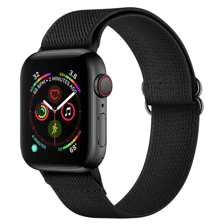Bracelet de montre en nylon polyester pour Apple Watch Series, 7 41 mm / 6&SE&5&4 40 mm / 3&2&1 38 mm, 7 45 mm / 6&SE&5&4 44 mm / 3&2&1 42 mm