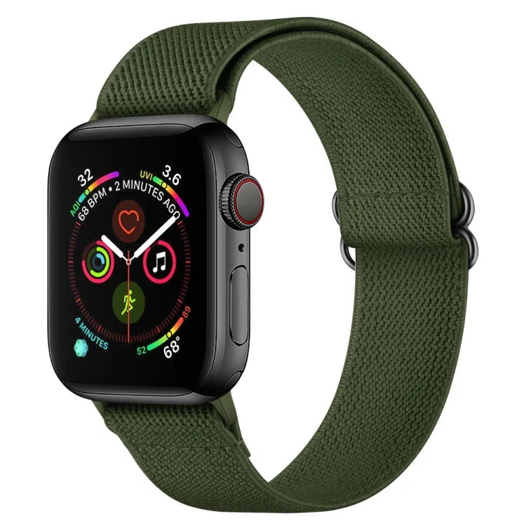 Bracelet de montre en nylon polyester pour Apple Watch Series, 7 41 mm / 6&SE&5&4 40 mm / 3&2&1 38 mm, 7 45 mm / 6&SE&5&4 44 mm / 3&2&1 42 mm