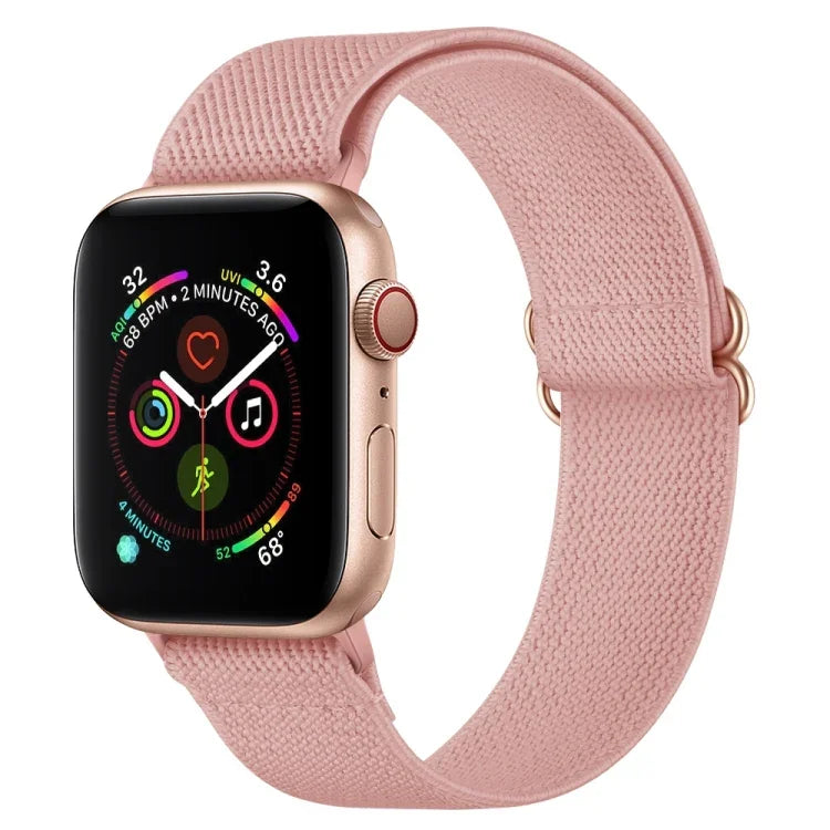 Bracelet de montre en nylon polyester pour Apple Watch Series, 7 41 mm / 6&SE&5&4 40 mm / 3&2&1 38 mm, 7 45 mm / 6&SE&5&4 44 mm / 3&2&1 42 mm