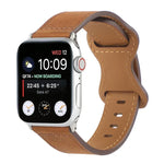 Bracelet de montre en cuir Crazy Horse avec boucle papillon pour Apple Watch Series, 7 41mm / 6&SE&5&4 40mm / 3&2&1 38mm, 7 45mm / 6&SE&5&4 44mm / 3&2&1 42mm