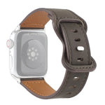 Bracelet de montre en cuir Crazy Horse avec boucle papillon pour Apple Watch Series, 7 41mm / 6&SE&5&4 40mm / 3&2&1 38mm, 7 45mm / 6&SE&5&4 44mm / 3&2&1 42mm