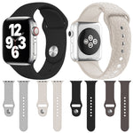 Bracelet de montre en silicone gaufré léopard pour Apple Watch Series 7 41 mm / 6&SE&5&4 40 mm / 3&2&1 38 mm, 7 45 mm / 6&SE&5&4 44 mm / 3&2&1 42 mm