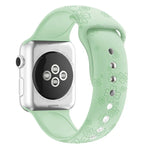 Bracelet de montre en silicone gaufré trèfle à quatre feuilles pour Apple Watch Series, 7 45mm / 6&SE&5&4 44mm / 3&2&1 42mm, 7 41mm / 6&SE&5&4 40mm / 3&2&1 38mm