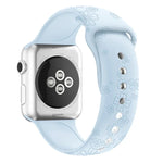 Bracelet de montre en silicone gaufré trèfle à quatre feuilles pour Apple Watch Series, 7 45mm / 6&SE&5&4 44mm / 3&2&1 42mm, 7 41mm / 6&SE&5&4 40mm / 3&2&1 38mm