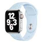 Bracelet de montre en silicone gaufré trèfle à quatre feuilles pour Apple Watch Series, 7 45mm / 6&SE&5&4 44mm / 3&2&1 42mm, 7 41mm / 6&SE&5&4 40mm / 3&2&1 38mm