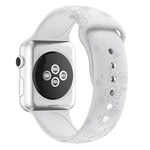 Bracelet de montre en silicone gaufré trèfle à quatre feuilles pour Apple Watch Series, 7 45mm / 6&SE&5&4 44mm / 3&2&1 42mm, 7 41mm / 6&SE&5&4 40mm / 3&2&1 38mm
