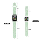 Bracelet de montre en silicone gaufré trèfle à quatre feuilles pour Apple Watch Series, 7 45mm / 6&SE&5&4 44mm / 3&2&1 42mm, 7 41mm / 6&SE&5&4 40mm / 3&2&1 38mm