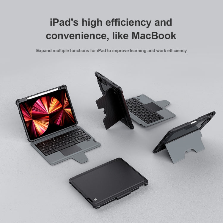Étui de protection intelligent avec clavier tactile Bluetooth NILLKIN, pour iPad Air 10.9 2020 / Air 4 / Air 5 / Pro 11 2020 / 2021 / 2022