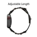 Bracelet de Montre en Cuir Véritable pour Homme pour Apple Watch Series, 7 41mm / 6&SE&5&4 40mm / 3&2&1 38mm, 7 45mm / 6&SE&5&4 44mm / 3&2&1 42mm