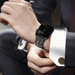 Bracelet de Montre en Cuir Véritable pour Homme pour Apple Watch Series, 7 41mm / 6&SE&5&4 40mm / 3&2&1 38mm, 7 45mm / 6&SE&5&4 44mm / 3&2&1 42mm