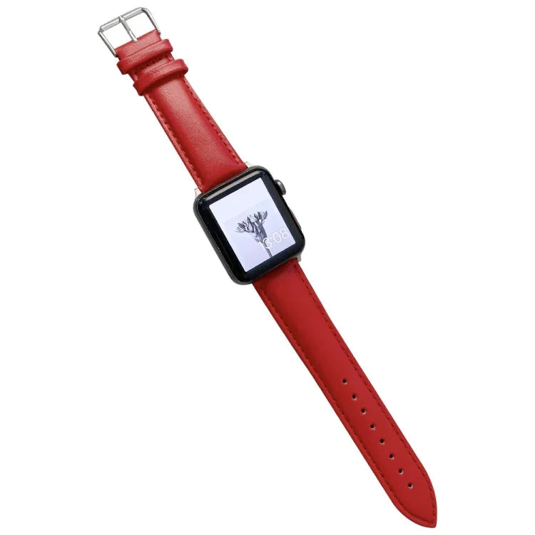 Bracelet de montre en cuir brillant pour Apple Watch Series, 7 41 mm / 6&SE&5&4 40 mm / 3&2&1 38 mm, 7 45 mm / 6&SE&5&4 44 mm / 3&2&1 42 mm