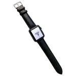 Bracelet de montre en cuir brillant pour Apple Watch Series, 7 41 mm / 6&SE&5&4 40 mm / 3&2&1 38 mm, 7 45 mm / 6&SE&5&4 44 mm / 3&2&1 42 mm