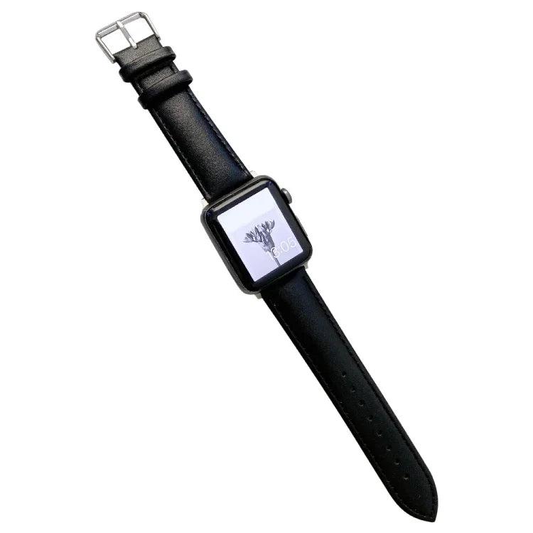 Bracelet de montre en cuir brillant pour Apple Watch Series, 7 41 mm / 6&SE&5&4 40 mm / 3&2&1 38 mm, 7 45 mm / 6&SE&5&4 44 mm / 3&2&1 42 mm